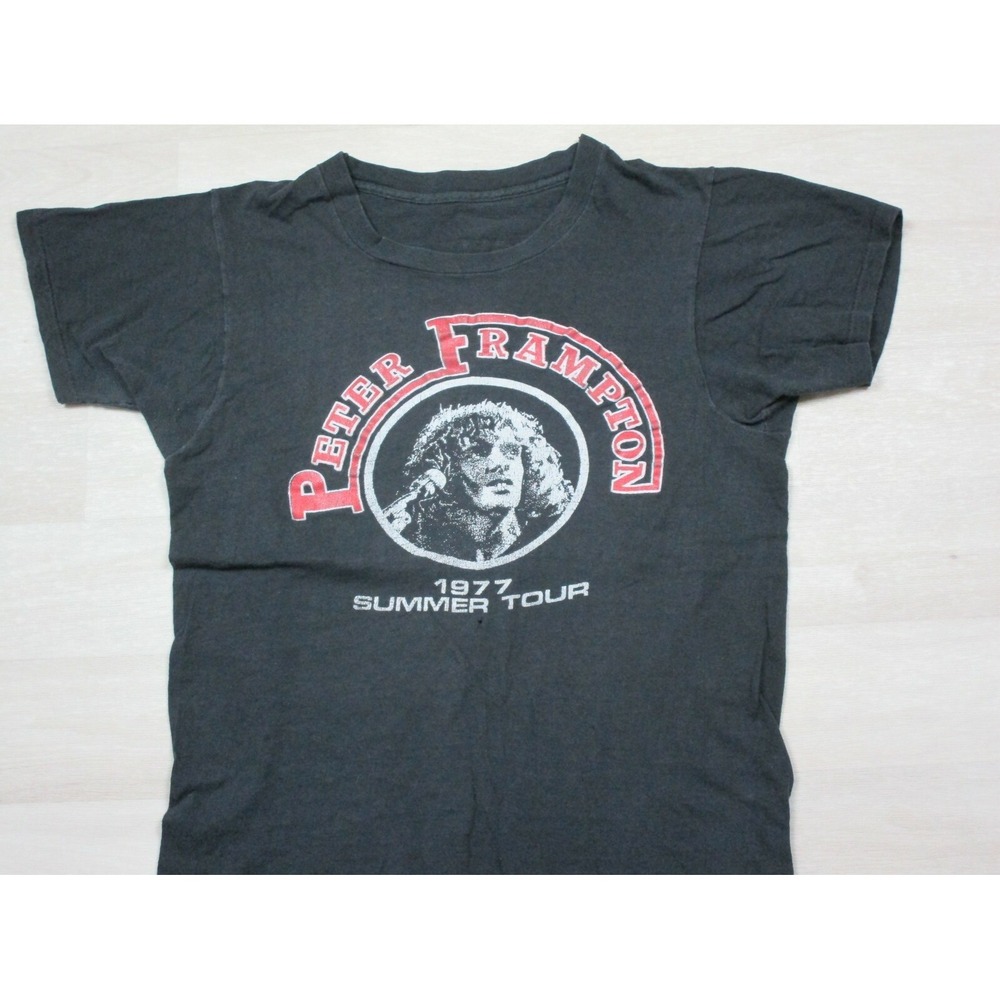 Vintage 1970's Peter Frampton Concert T Shirt (S) Superbowl of Rock 1977 Seeger
